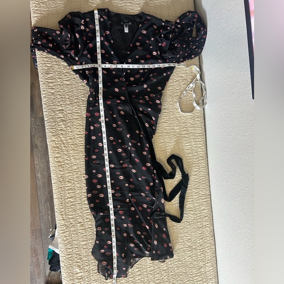 Hutch x ModCloth Truth From My Red Lips Black Midi Dress NWOT Size Large - Picture 5 of 11